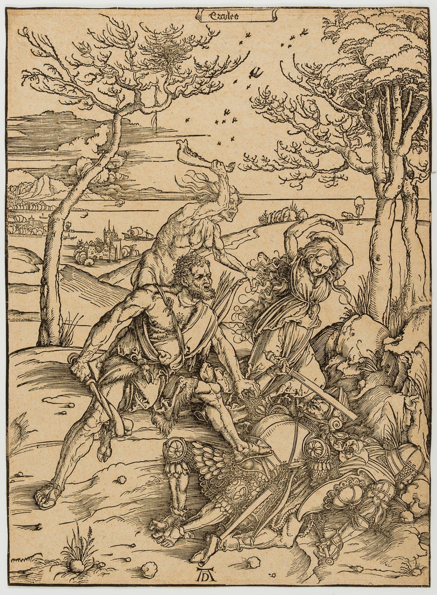 Albrecht Dürer (1471-1528) Hercules conquering Cacus (Hercules conquering the Molionide Twins)