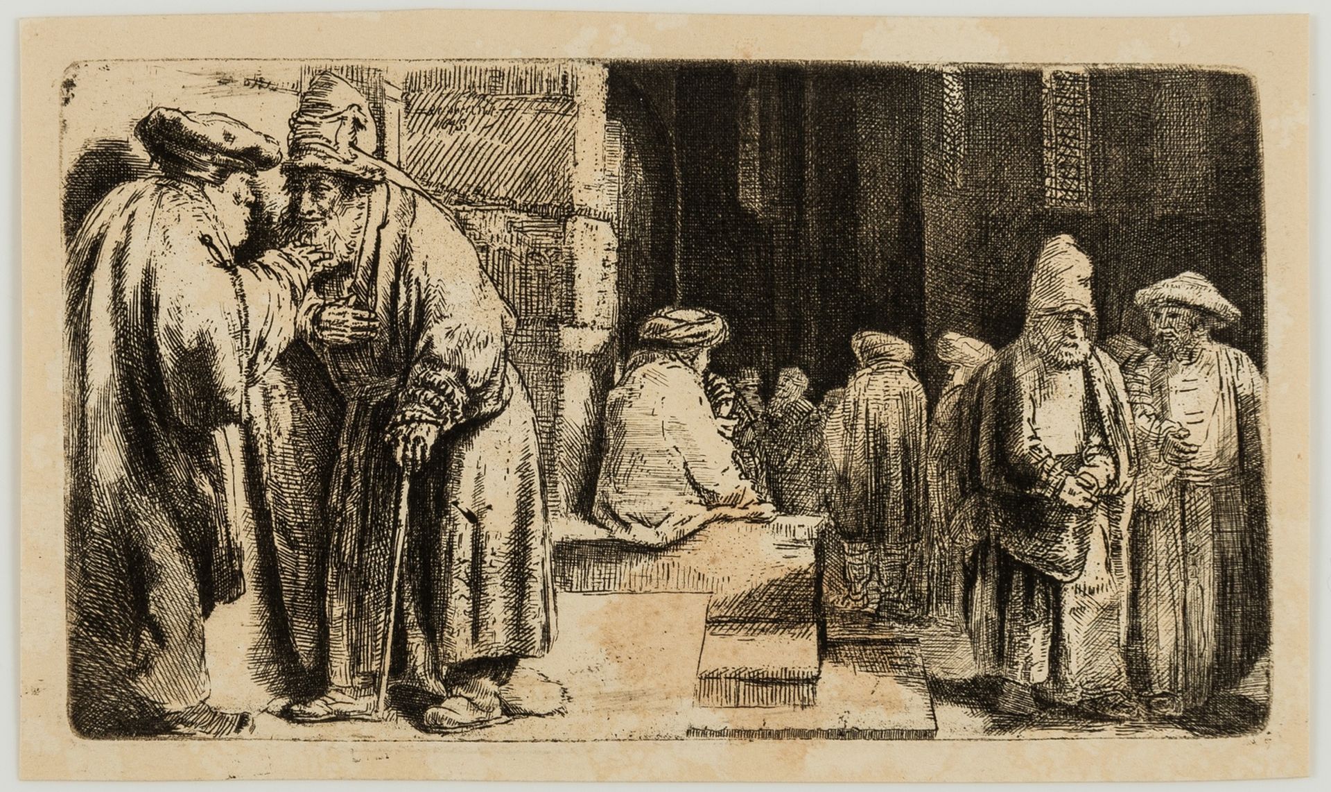 Rembrandt van Rijn (1606-1669) Pharisees in the Temple (Jews in the Synagogue)