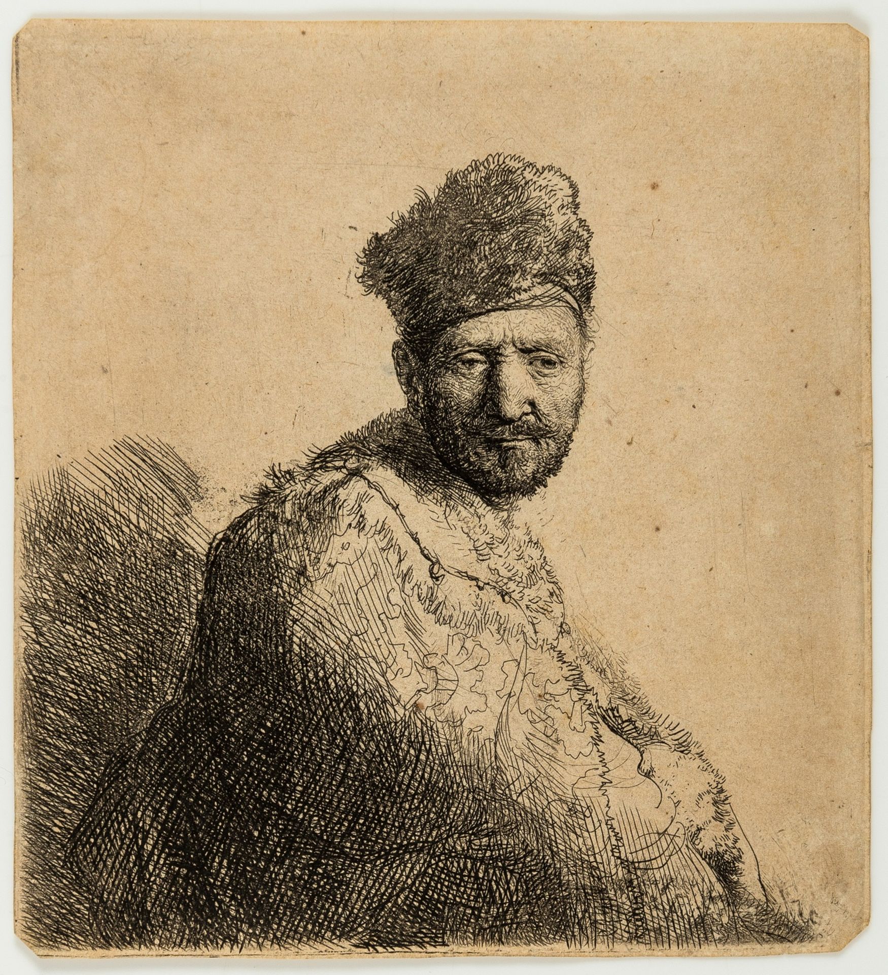 Rembrandt van Rijn (1606-1669) Bearded Man in a Furred Oriental Cap and Robe: The Artist's Father