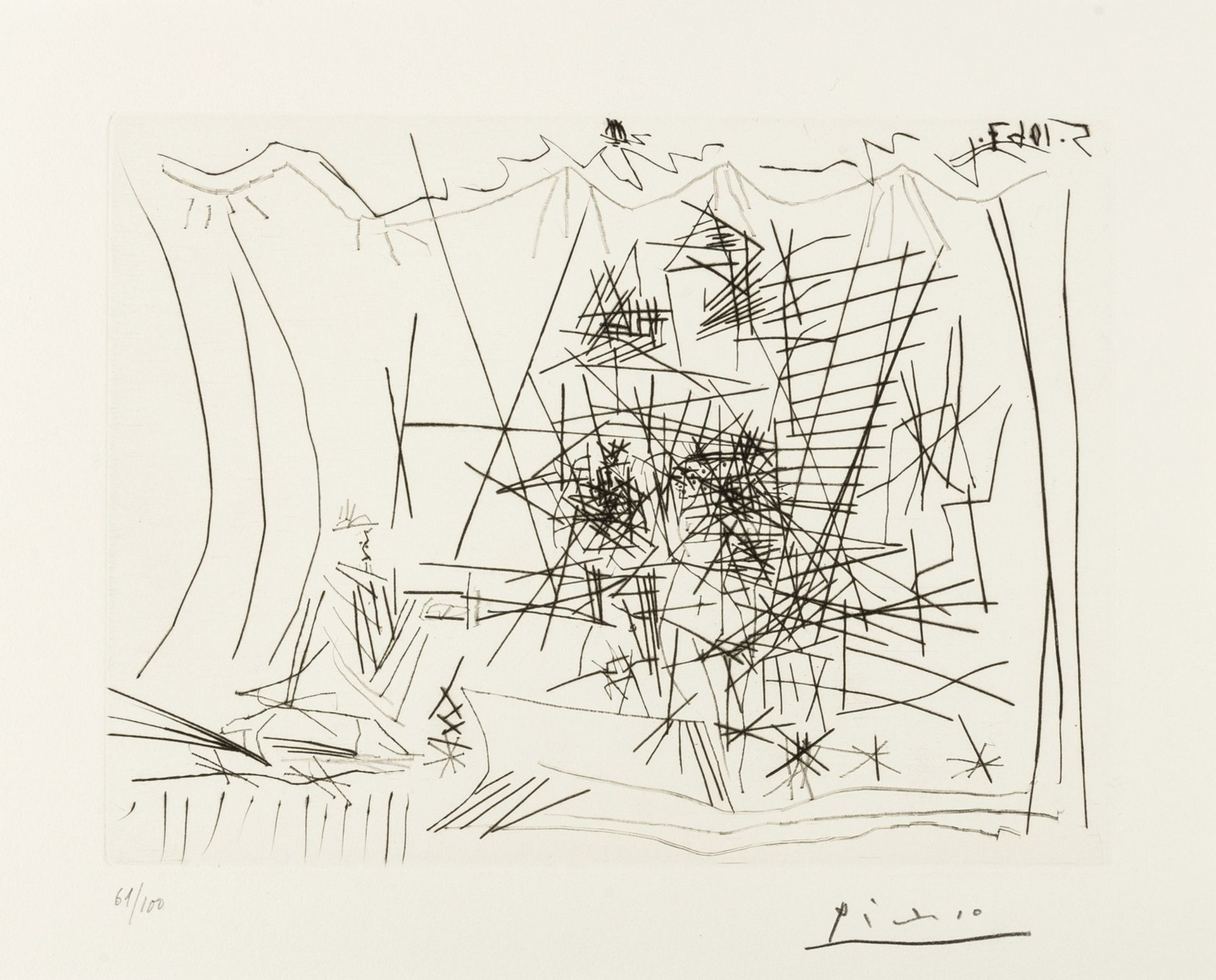Pablo Picasso (1881-1973) Scène de Théâtre (Bloch 1256)