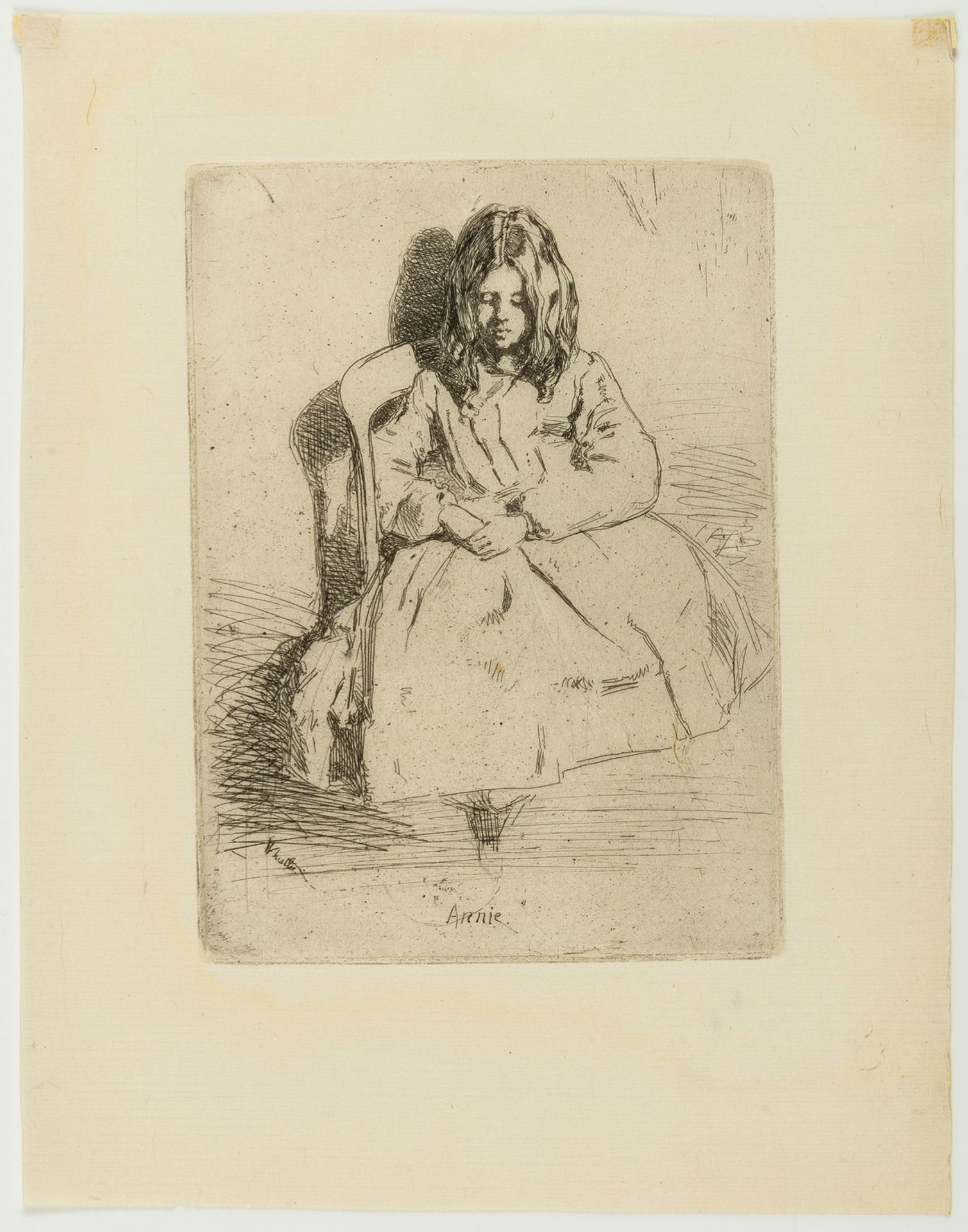 James Abbott McNeill Whistler (1834-1903) Annie, Seated