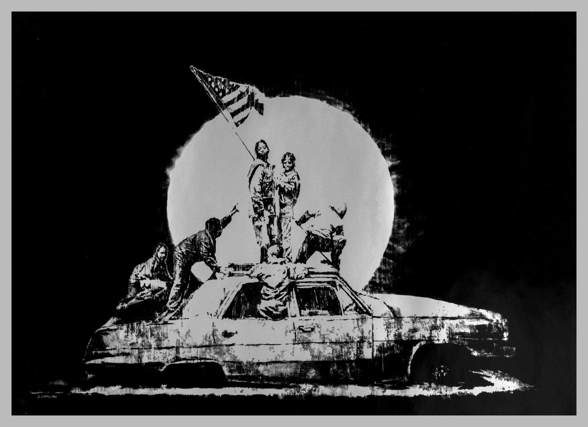 Banksy (b.1974) Flag