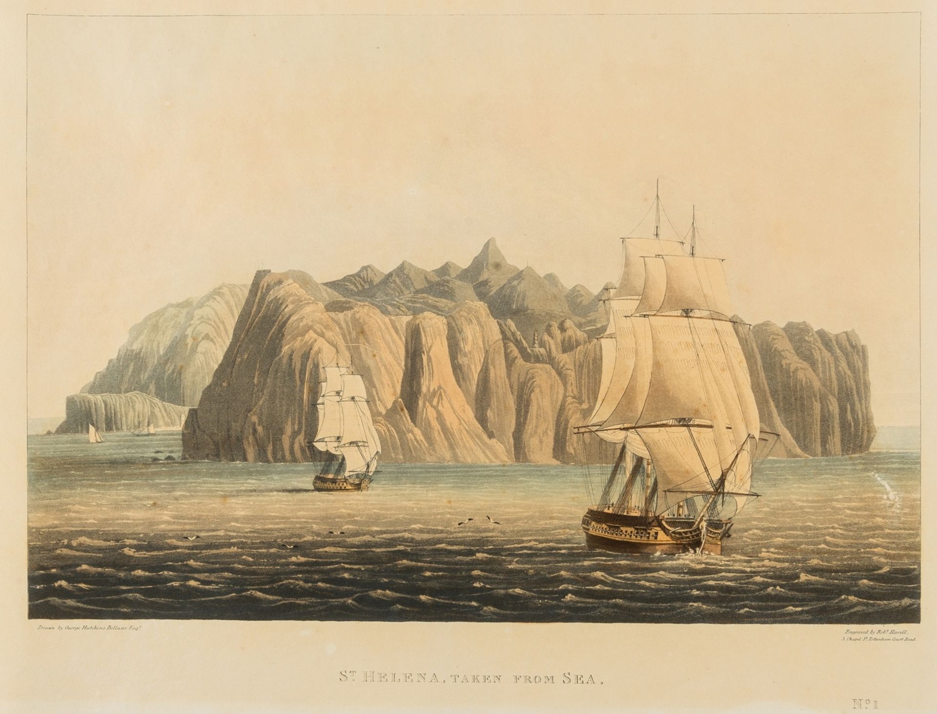 Saint Helena.- Bellasis (George Hutchins) [Views of Saint Helena], six aquatints, 1815.