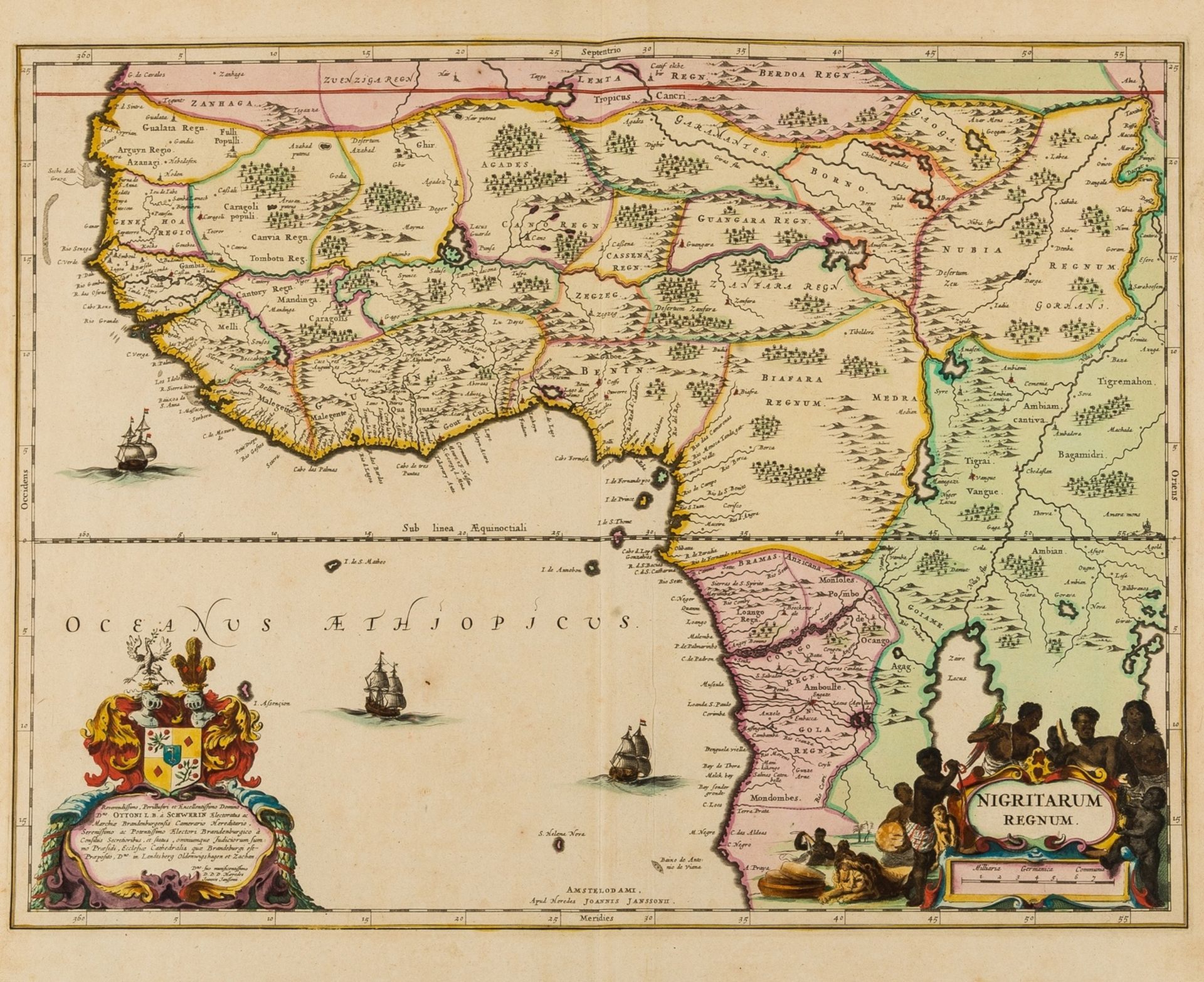 Africa.- Jansson (Johannes) Nigritarum Regnum, [c. 1665]; and 2 others similar, 17th century (3)