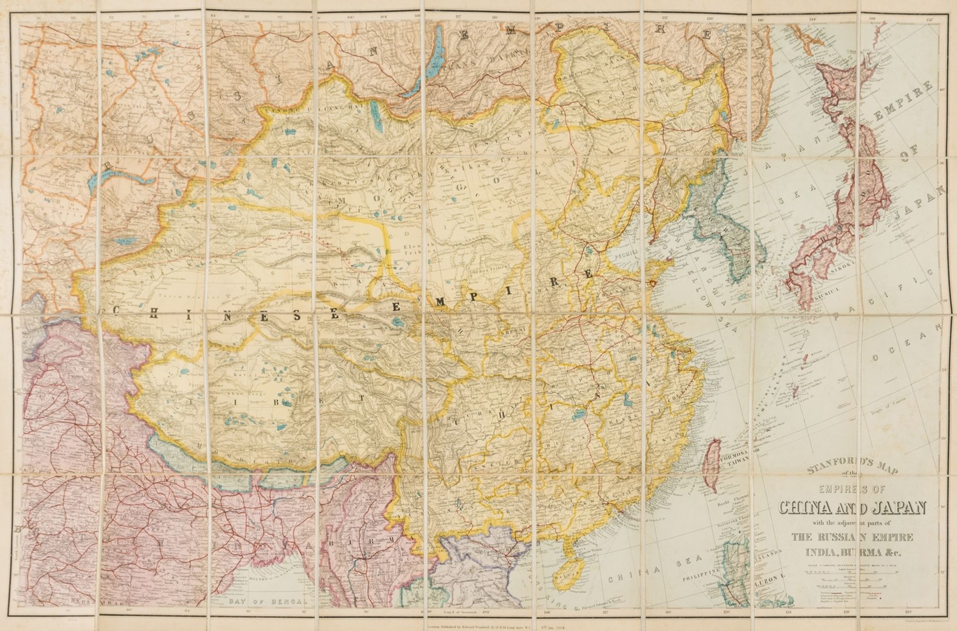 China.- Stanford (Edward) Stanford's Map of the Empires of China and Japan with the Adjacent Parts …