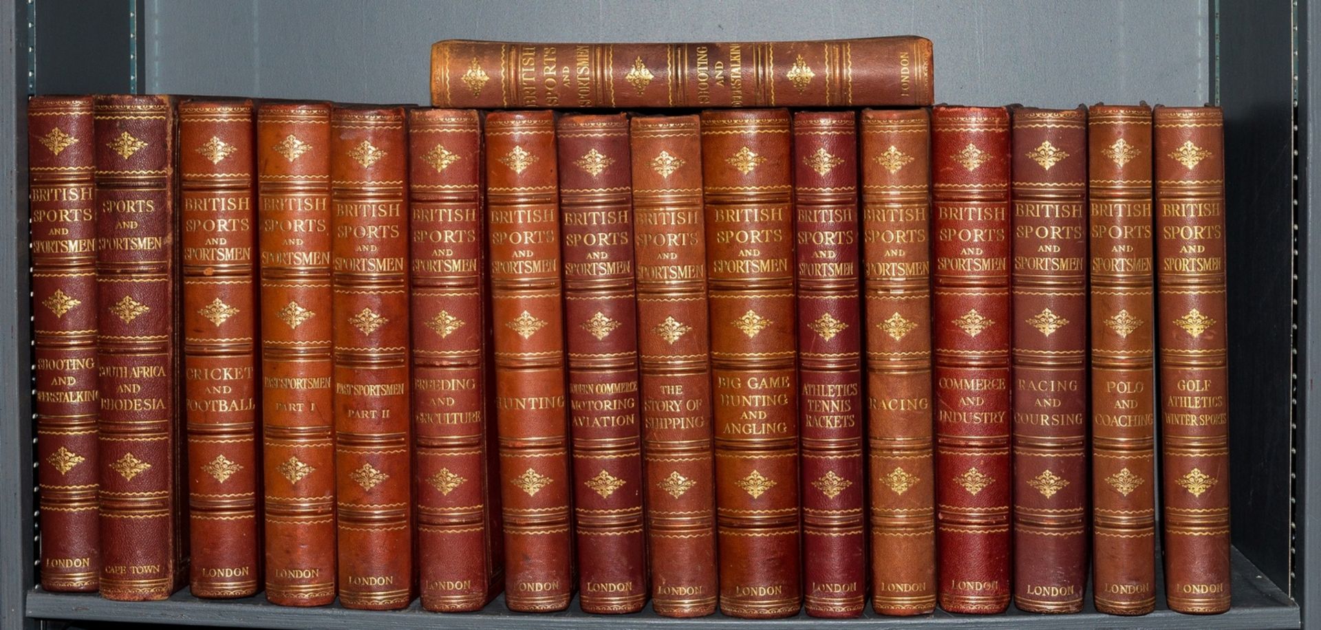 Bindings.- British Sports and Sportsmen, 15 works in 16 vol. only (of 17), limited editions, …