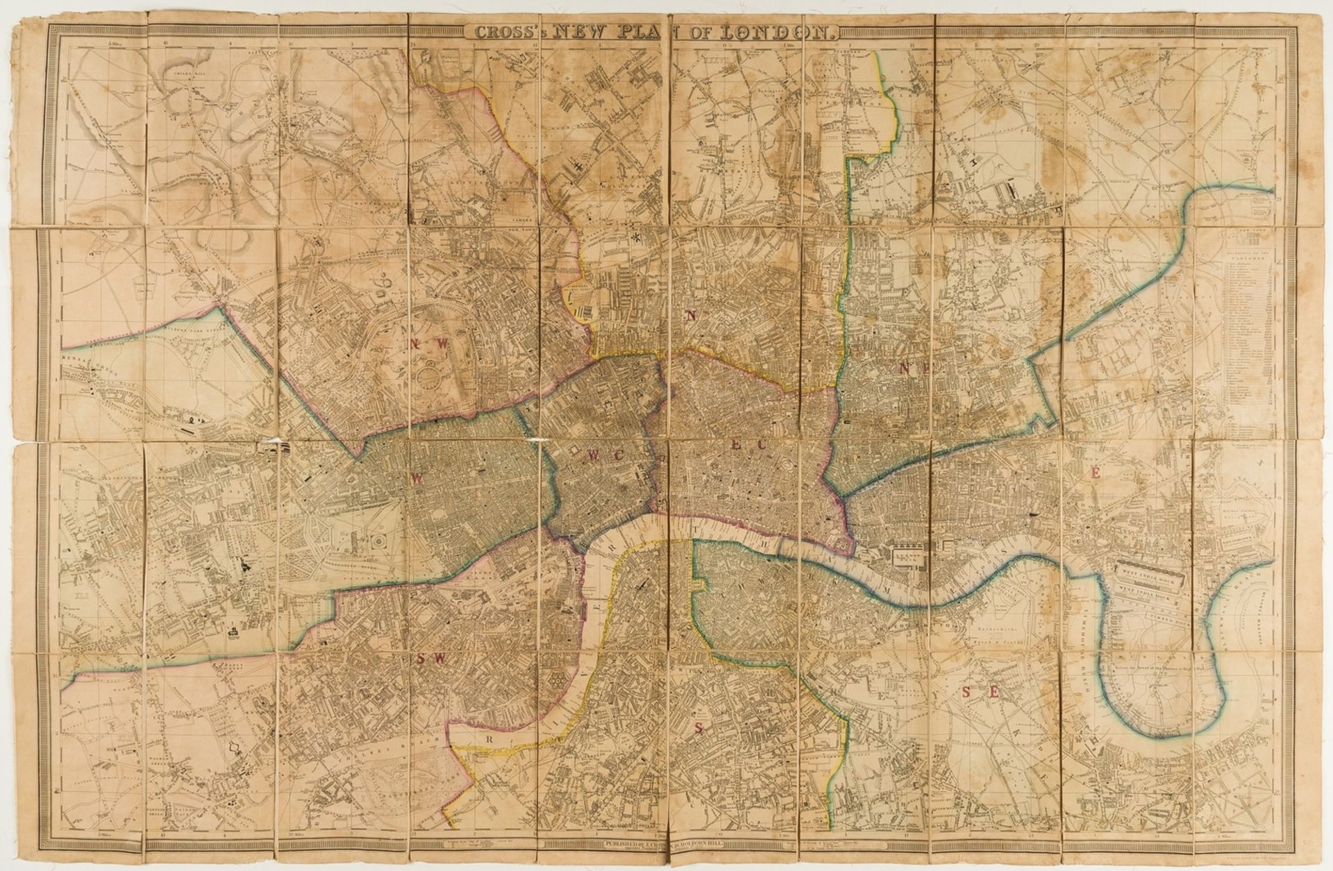 London.- Cross (Joseph) Cross's New Plan of London, 1859; together with Cardon's edition of …