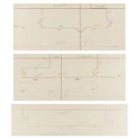 Keith Sonnier (1941-2020) Three-Part Study for Skyline