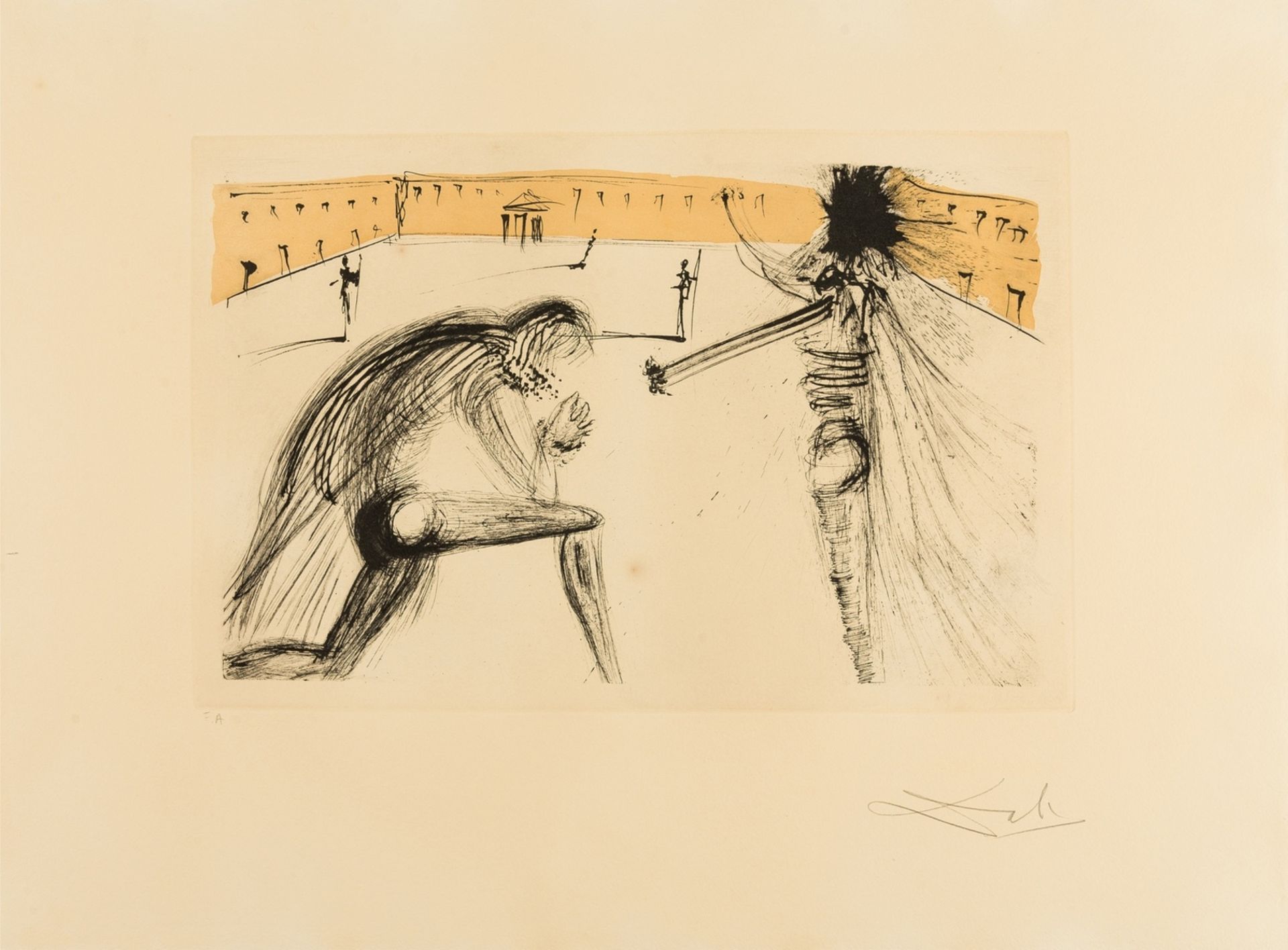 Salvador Dalí (1904-1989) Pardon de Sigismund, from La vida es sueño (see Field 73-1-T; M&L 526a)