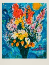 Marc Chagall (1887-1985) after. Le Bouquet Illuminant le Ciel
