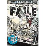 Faile (b. 1975 and 1976) Hits and Crashes (White B/G)