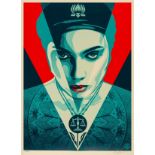 Shepard Fairey (b. 1970) Justice Woman (Red)