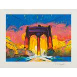 Peter Max (b. 1937) Brooklyn Bridge