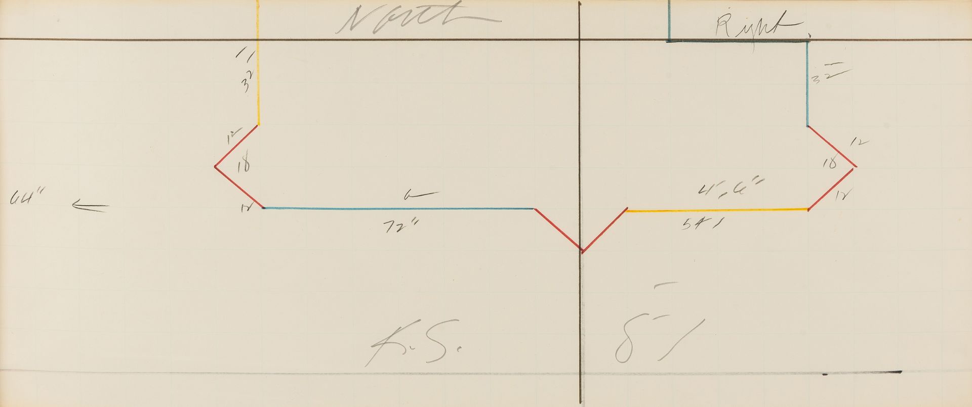 Keith Sonnier (1941-2020) Three-Part Study for Skyline - Bild 2 aus 4