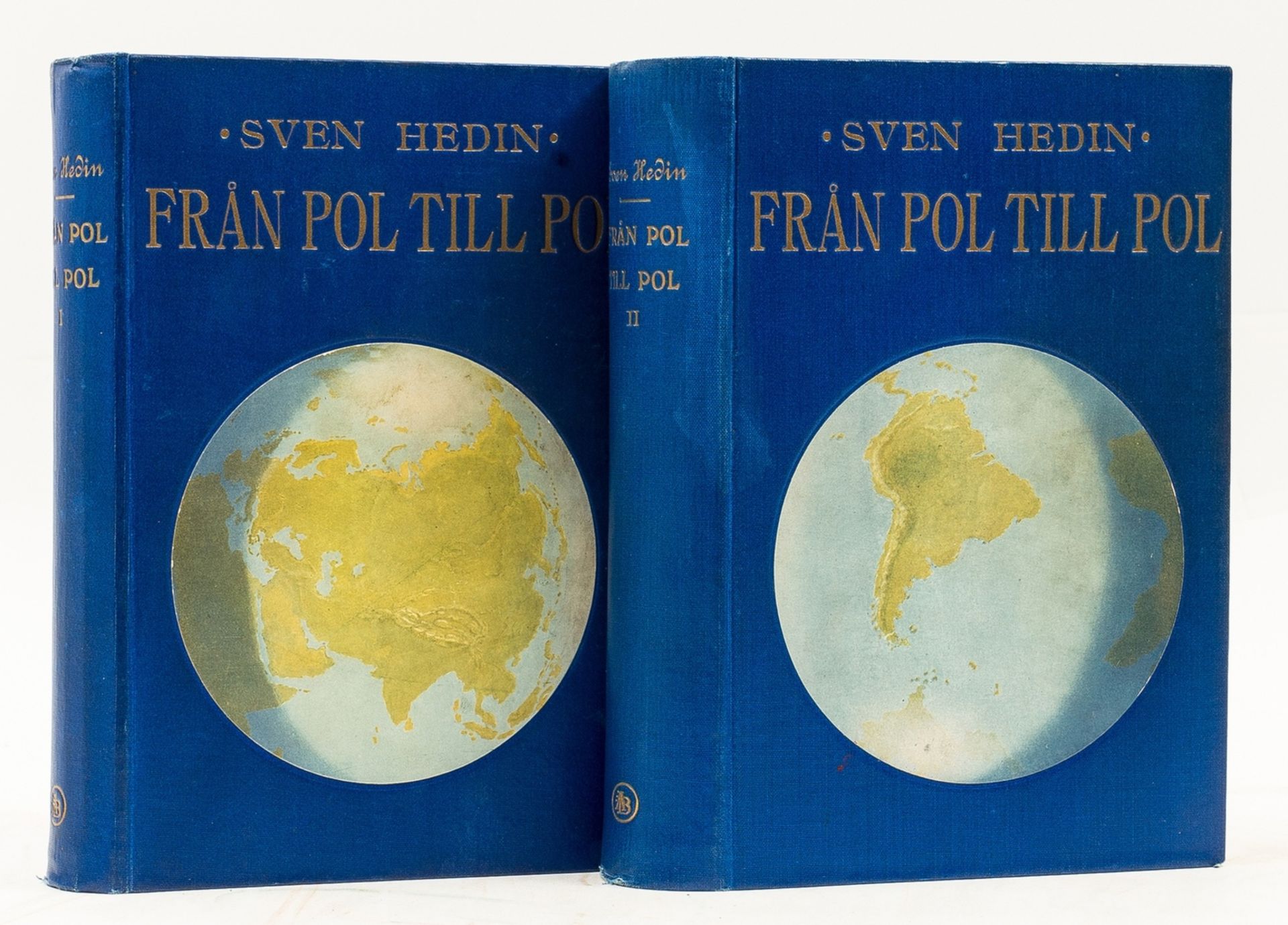 Asia.- Hedin (Sven) Fran Pol Till Pol, 2 vol., first edition, signed presentation inscription from …