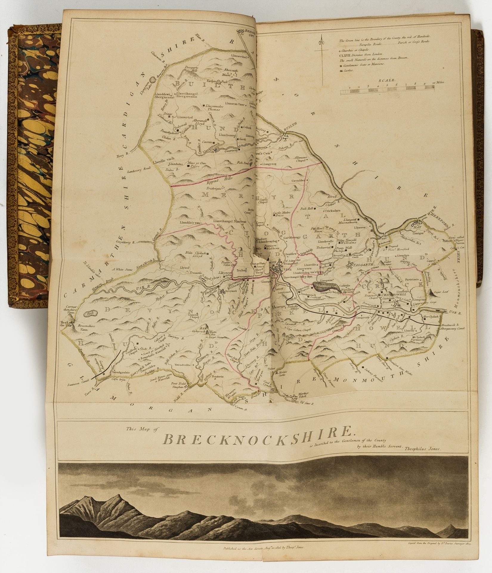 Wales.- Jones (Theophilus) A History of the County of Brecknock, 2 vol. in 1, Brecknock, for the …