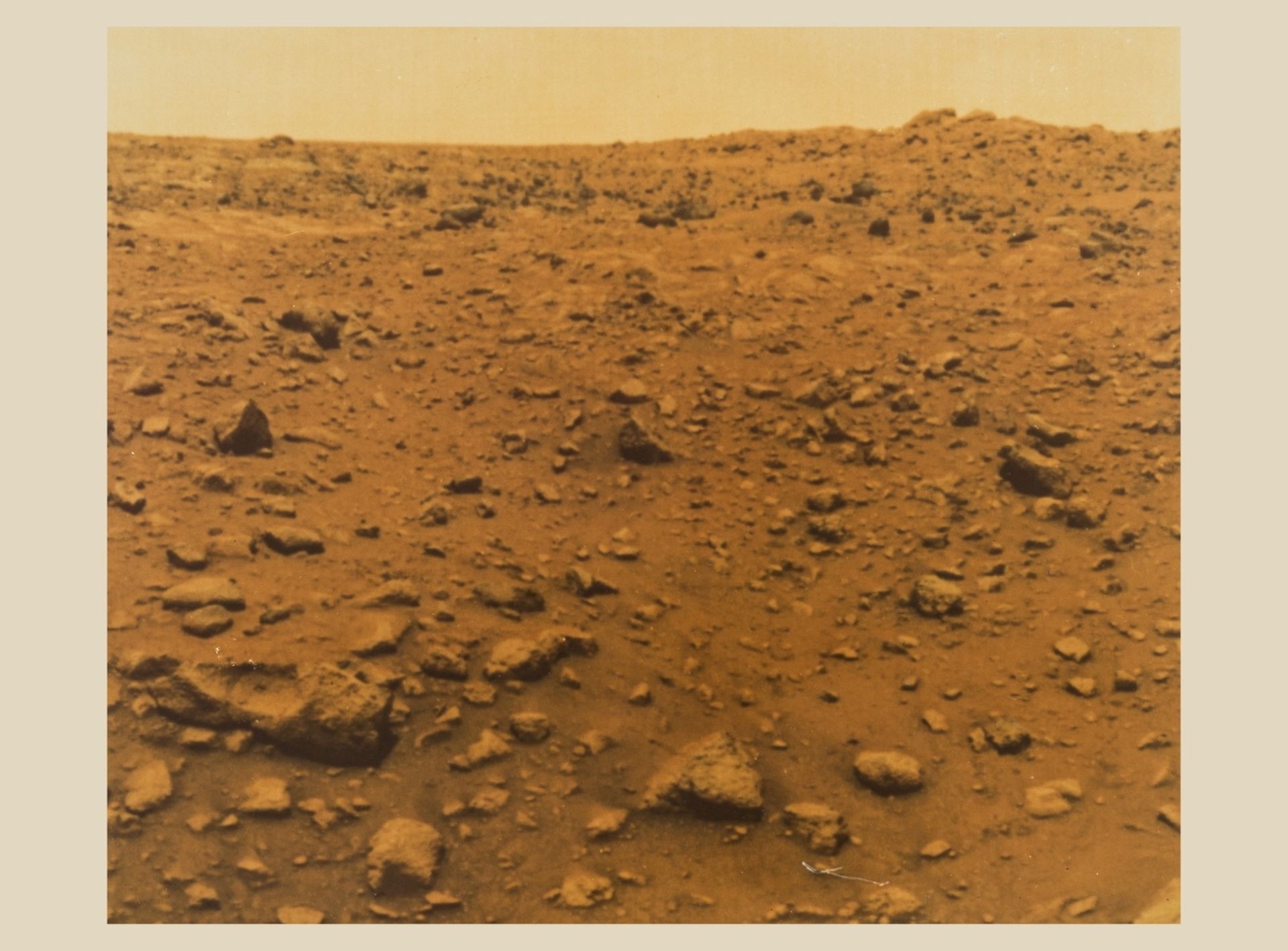 Mars: the first colour photograph from the Martian surface taken by Viking 1, vintage chromogenic …