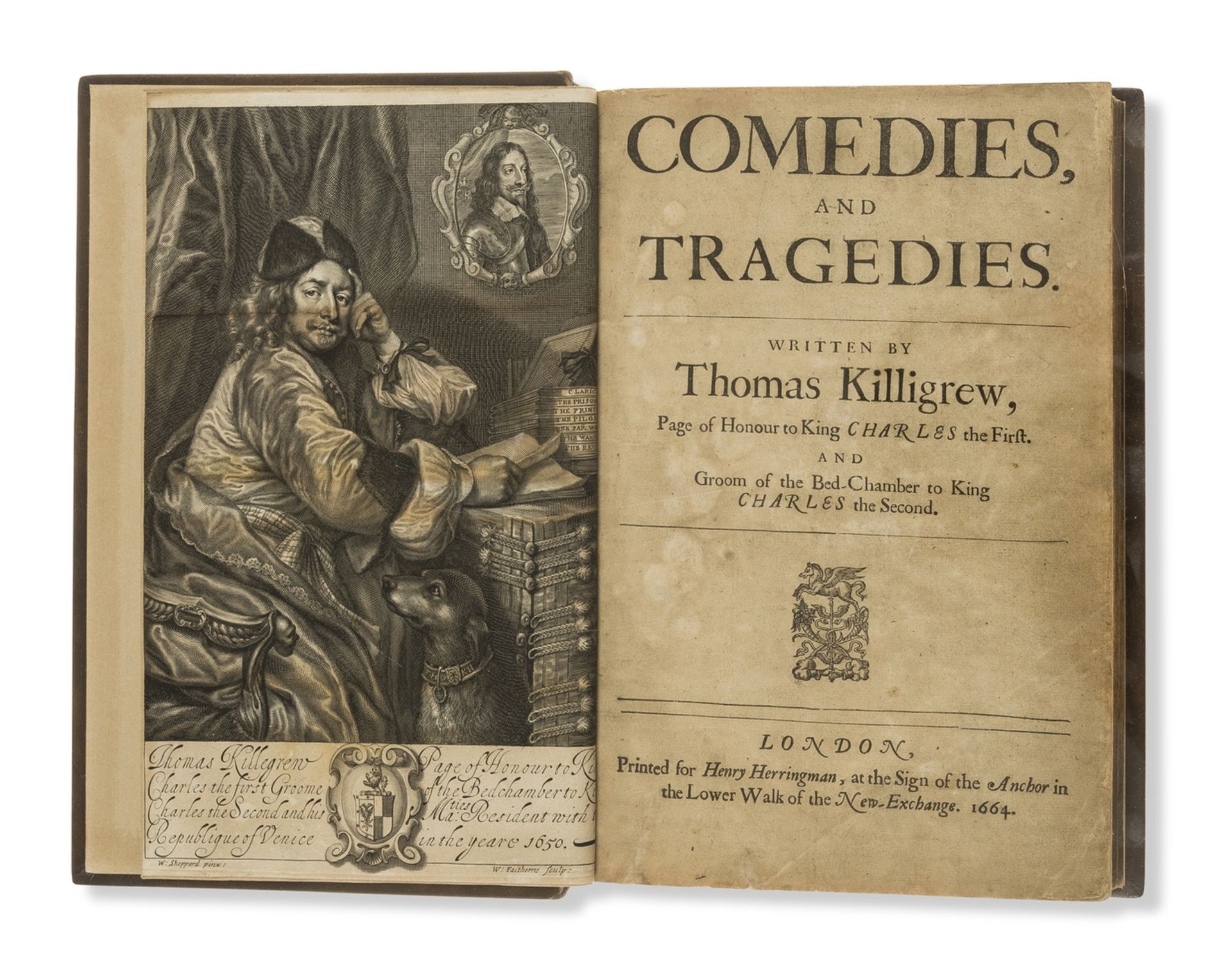 Killigrew (Thomas) Comedies, and tragedies, first edition, Printed [by John Macock] for Henry …