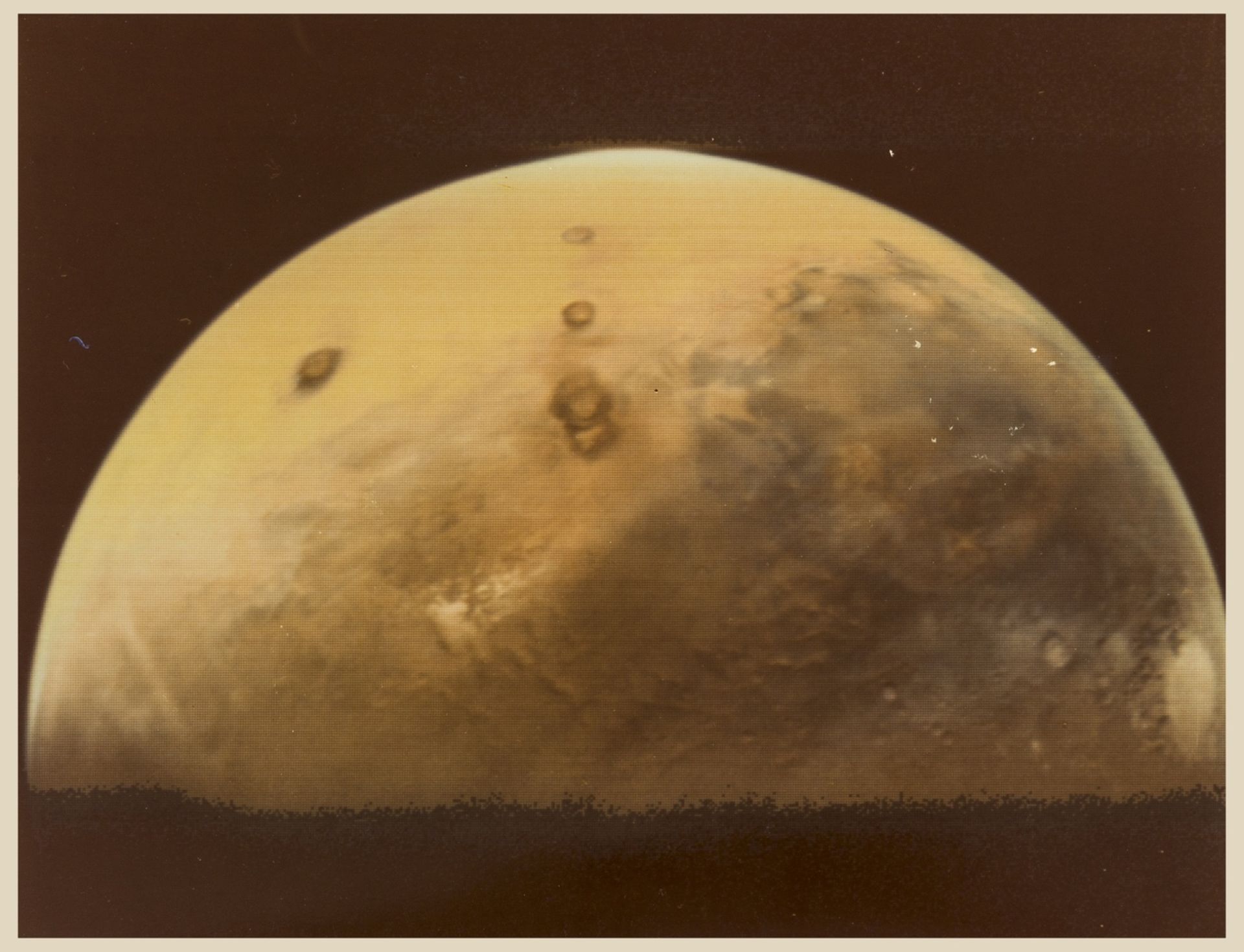 Martian Hemisphere, vintage chromogenic print, 1976.