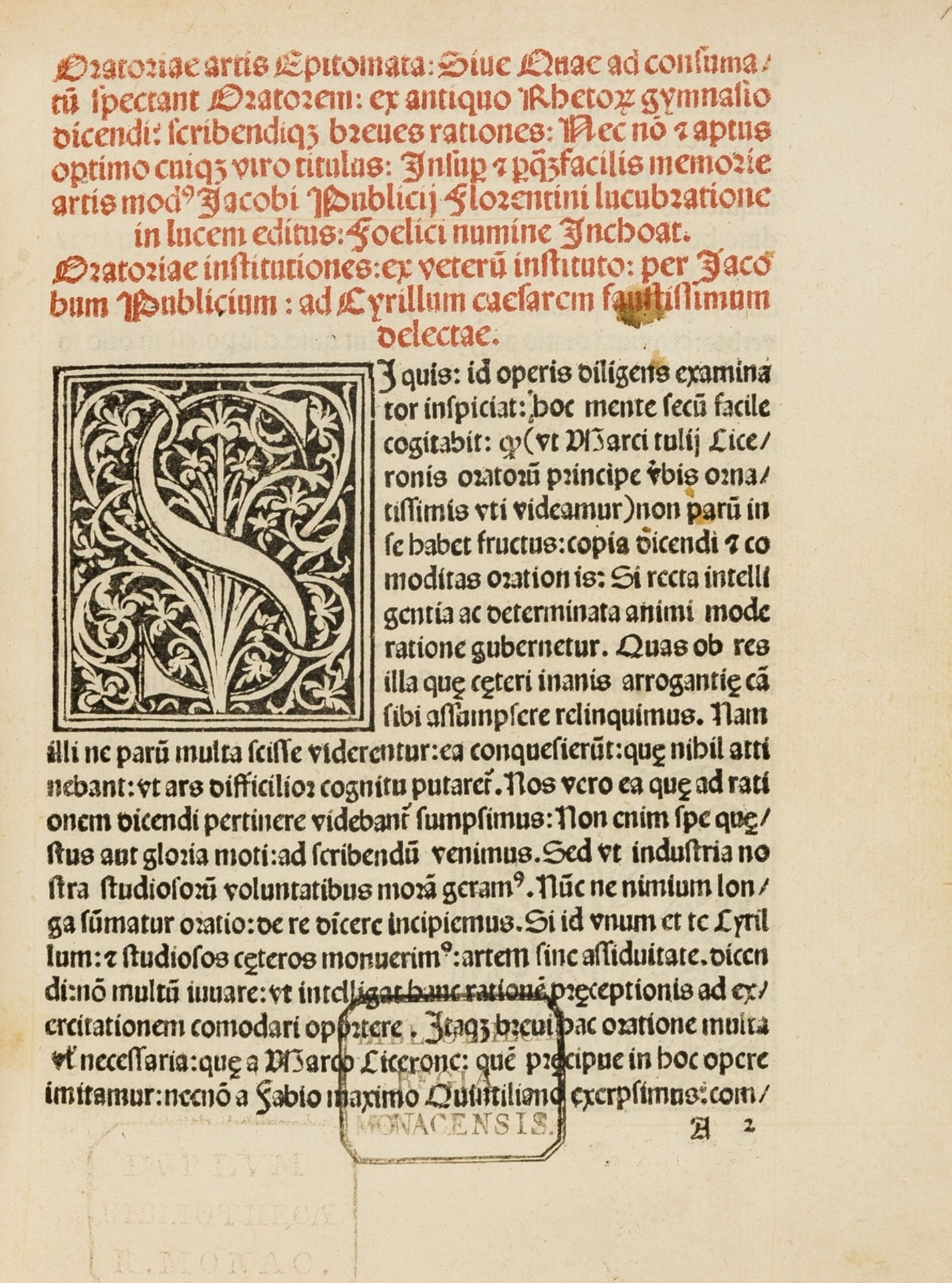 Publicius (Jacobus) Ars oratoria. Ars epistolandi. Ars memorativa, first edition, Venice, Erhard … - Image 5 of 5