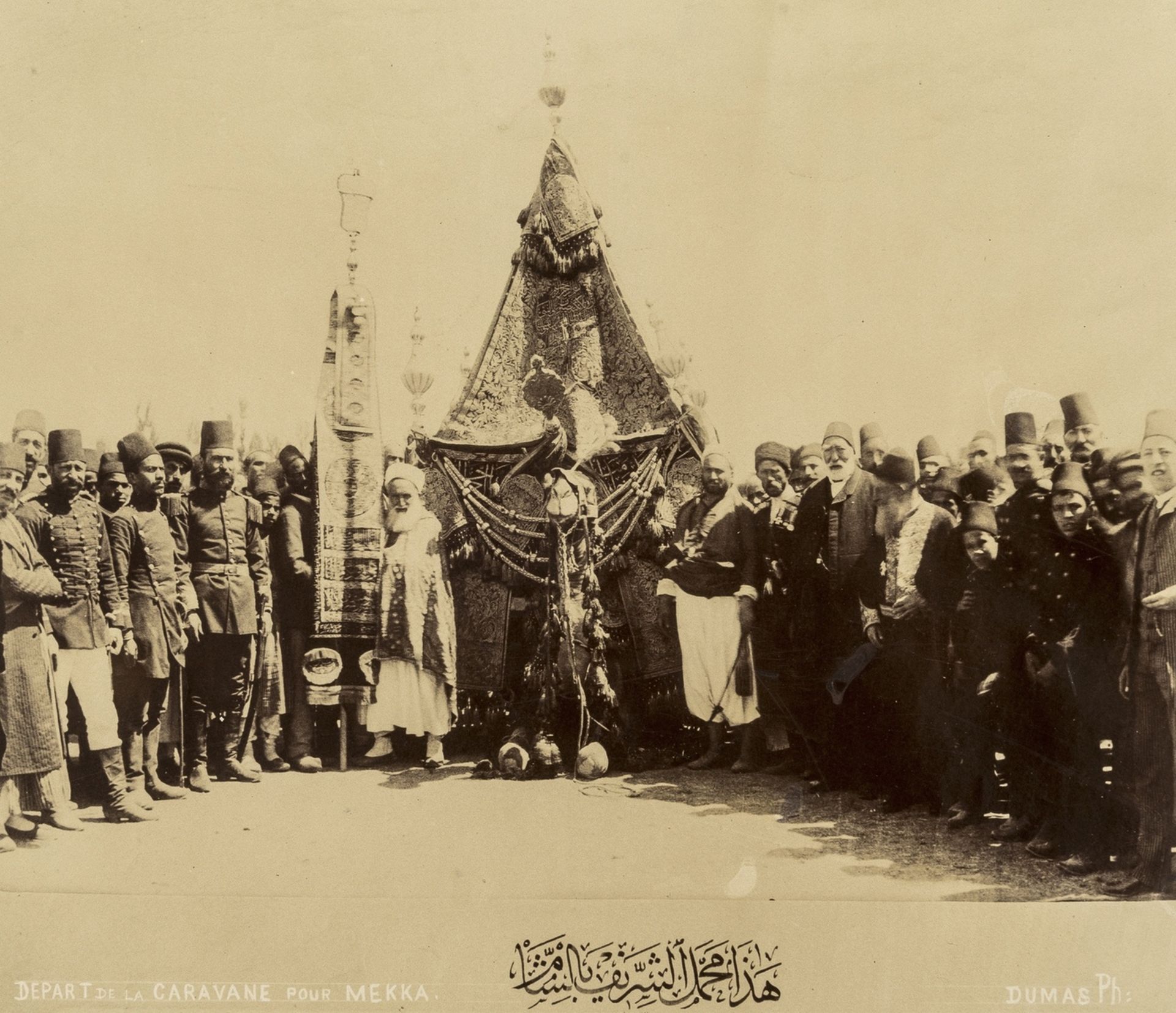 Middle East.- Mecca.- Dumas (Tancrède) Depart de La Caravane pour Mekka, original albumen print, …