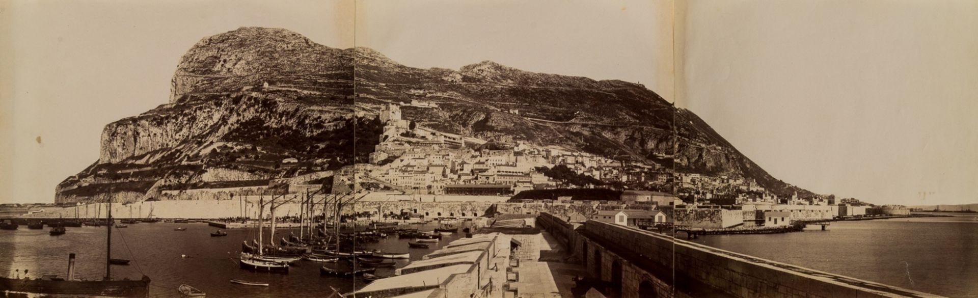 Madeira & Gibraltar.- Two panorama photographic views, [c.1890s]. - Image 2 of 2