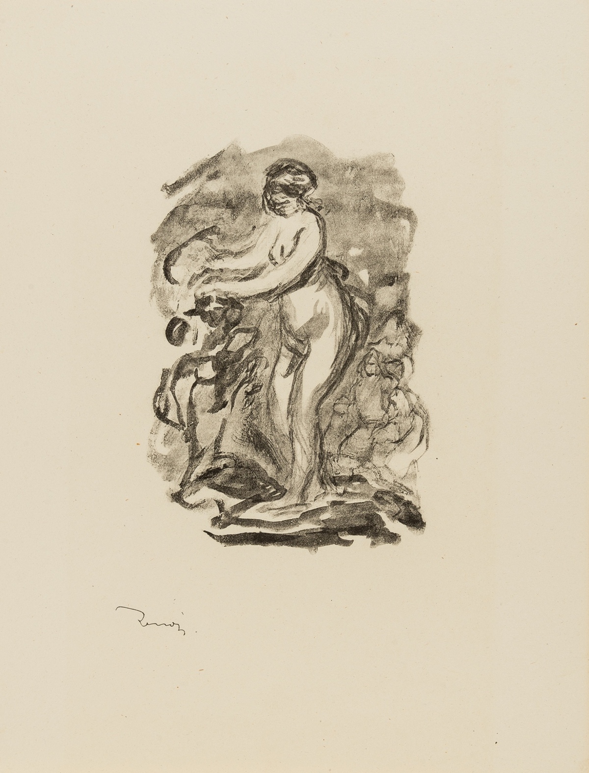 Pierre-Auguste Renoir (1841-1919) Femme au Cap de Vigne, Variante, from L'Album des Douze …