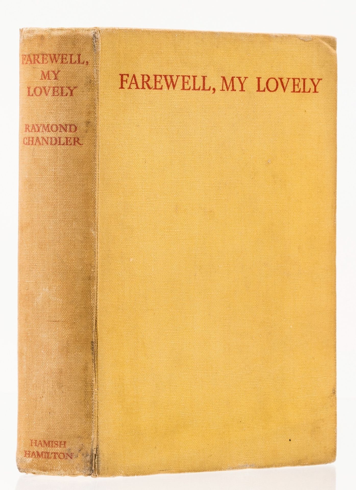 Chandler (Raymond) Farewell, My Lovely, first English edition, 1940.