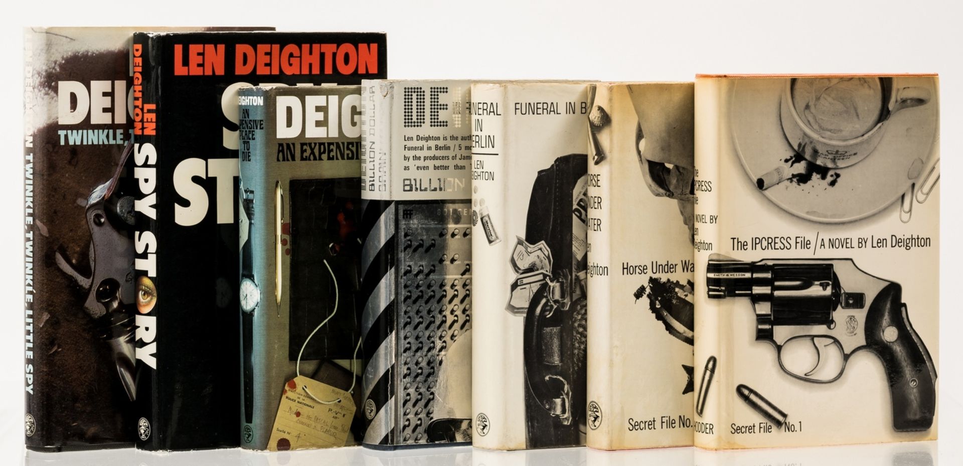 Deighton (Len) [The "Harry Palmer" novels], 7 vol., first editions, all signed or with signed …