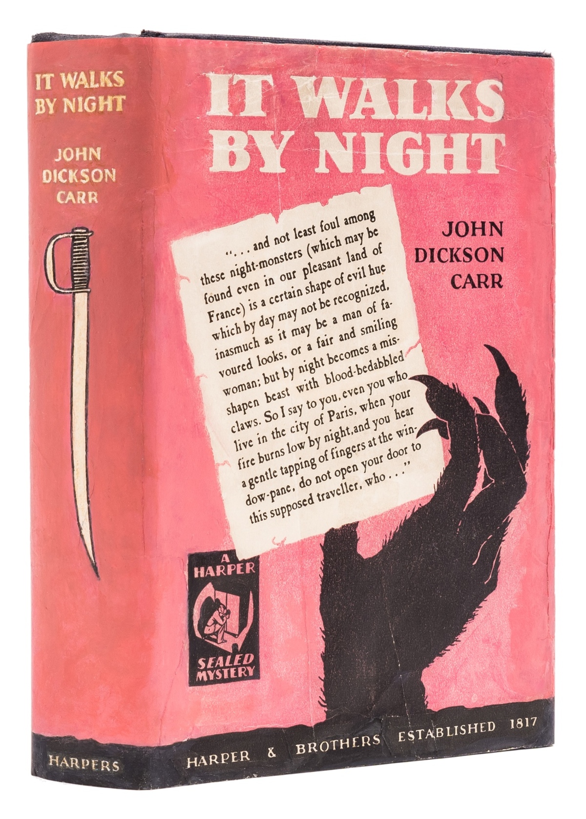 Carr (John Dickson) It Walks By Night, first edition, New York, 1930.