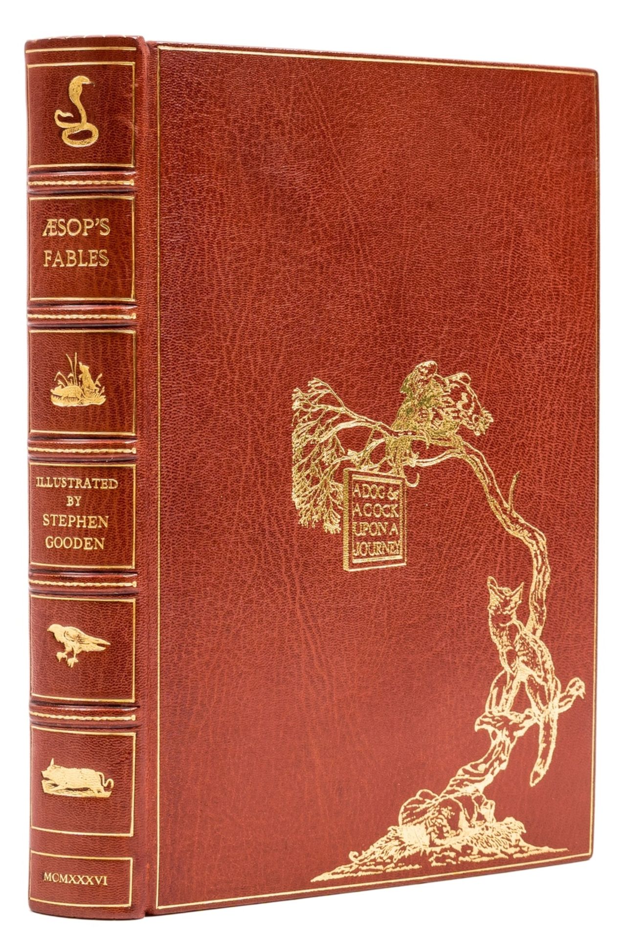 Gooden (Stephen).- Aesop. Fables, limited edition, copper-engravings by Stephen Gooden, bound in …