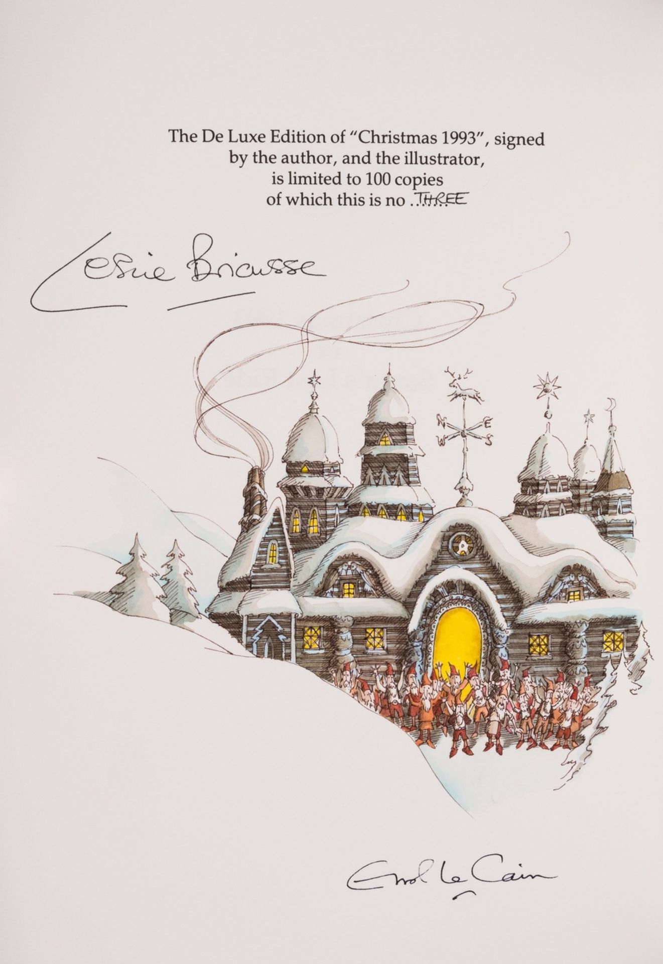 Le Cain (Errol).- Bricusse (Leslie) Christmas 1993 or Santa's Last Ride, number 3 of 10 special …