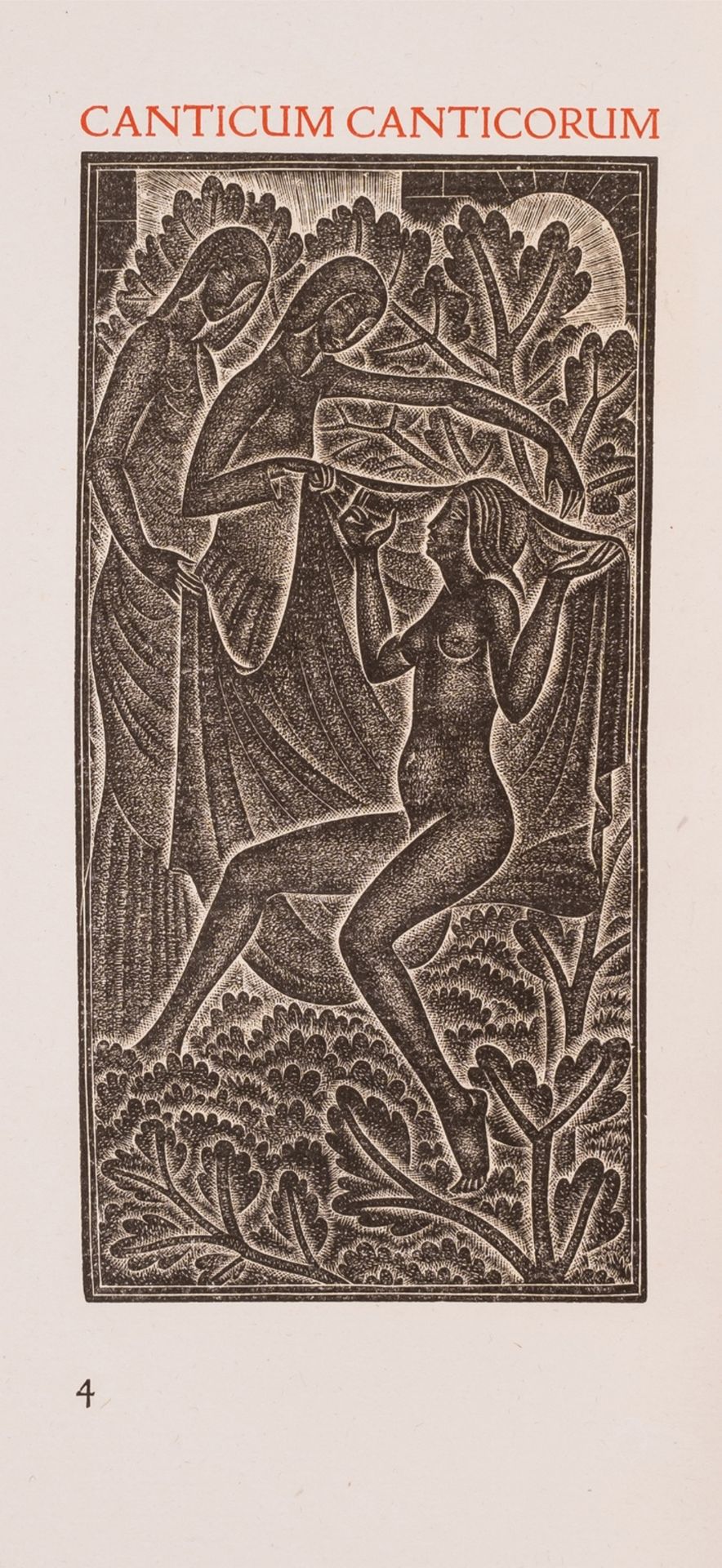 Cranach Press.- Canticum Canticorum Salomonis..., one of 200 copies, wood-engravings by Eric Gill, …