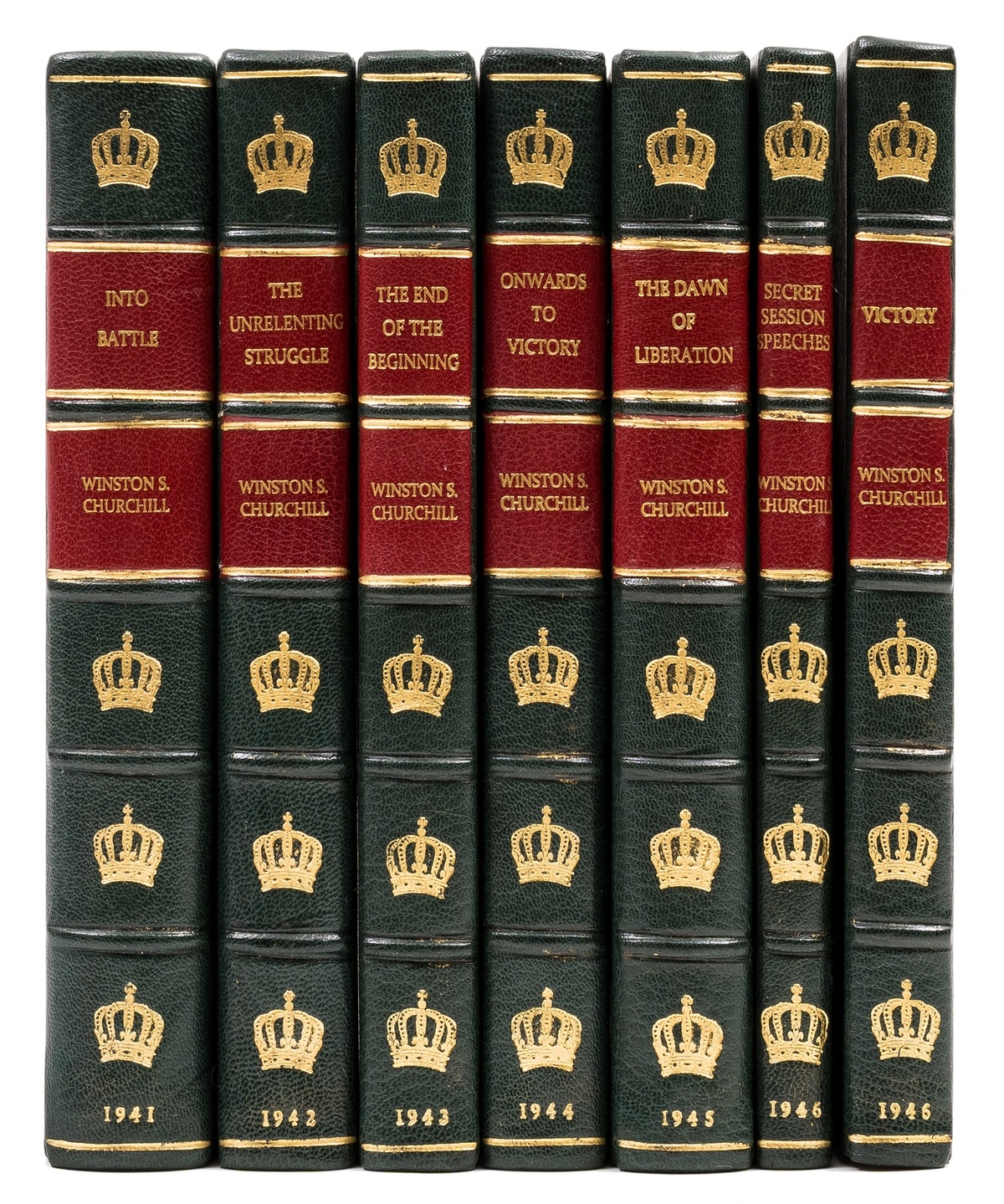 Churchill (Sir Winston Spencer) [War Speeches], 7 vol., first editions, 1941-46.