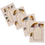 Fly-Fishing Menu Holders.- M. (E.E., artist) 18 card menu holders decorated with watercolour …