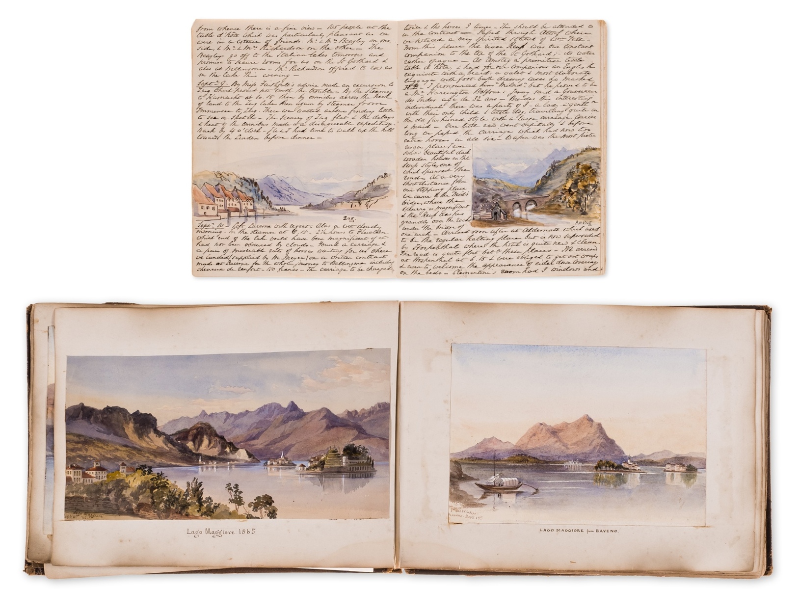 Woman artist.- Travel Diary.- Unthank (Mary, née Williams) An album of 120 watercolours of views …