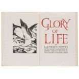 Gibbings (Robert).- Powys (Llewelyn) Glory of Life, one of 277 copies, Golden Cockerel Press, 1934 …