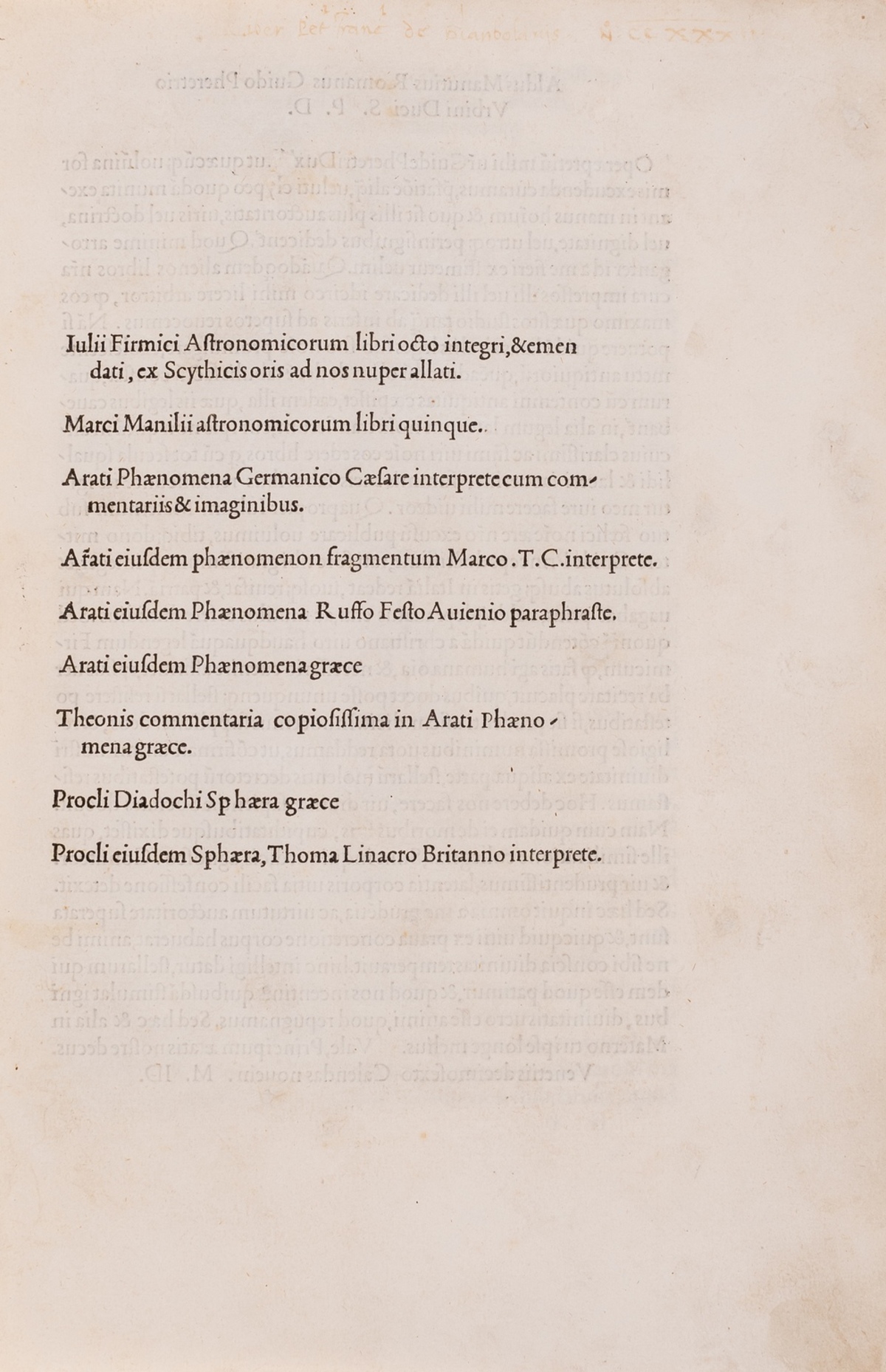 Firmicus Maternus (Julius) and others. [Scriptores Astronomici veteres], [Venice], [Aldus … - Image 2 of 2
