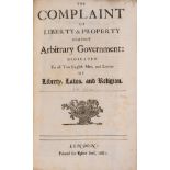 Nalson (John) The Complaint of Liberty & Property against Arbitrary Government: dedicated to all …