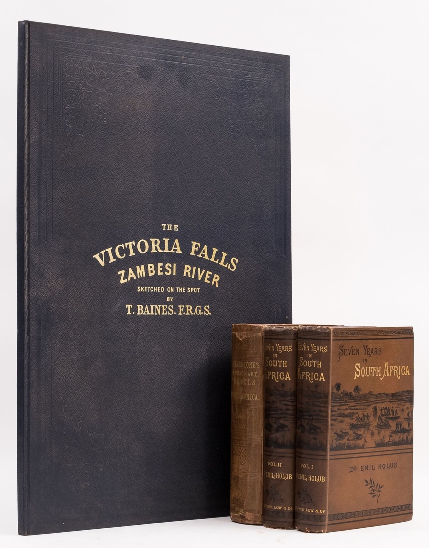 Africa.- Holub (Dr. Emil) Seven Years in South Africa, 2 vol., second edition, 1881; and others …