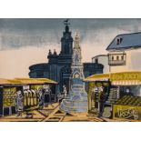 Edward Bawden (1903-1989) The Market Place (The Corn Exchange), Saffron Walden (Greenwood MG.055)