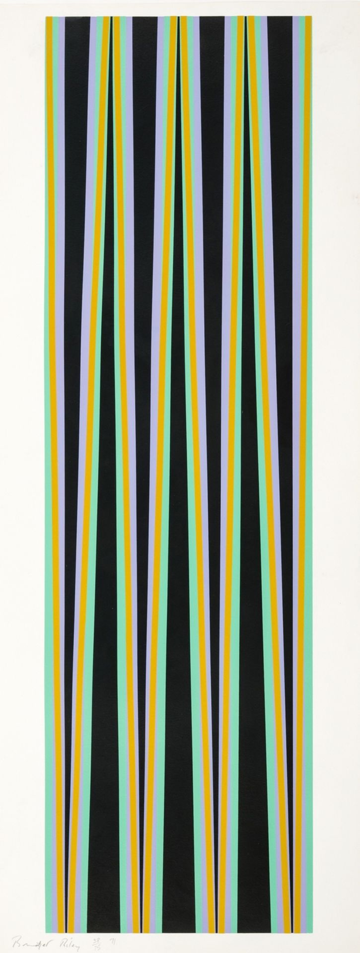 Bridget Riley (b. 1931) Untitled (Elongated Triangles 6) (Tommasini & Gubay 15)