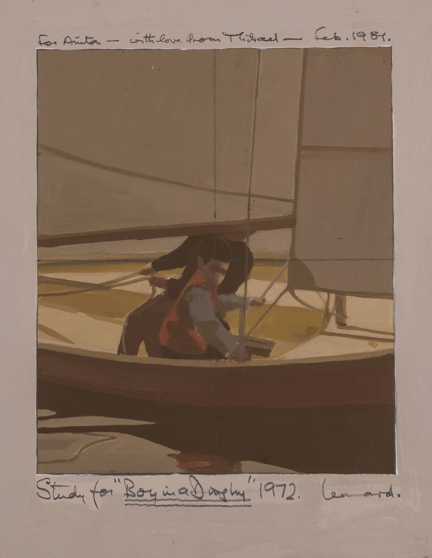 Michael Leonard (b. 1933) Study for Boy in a Dinghy