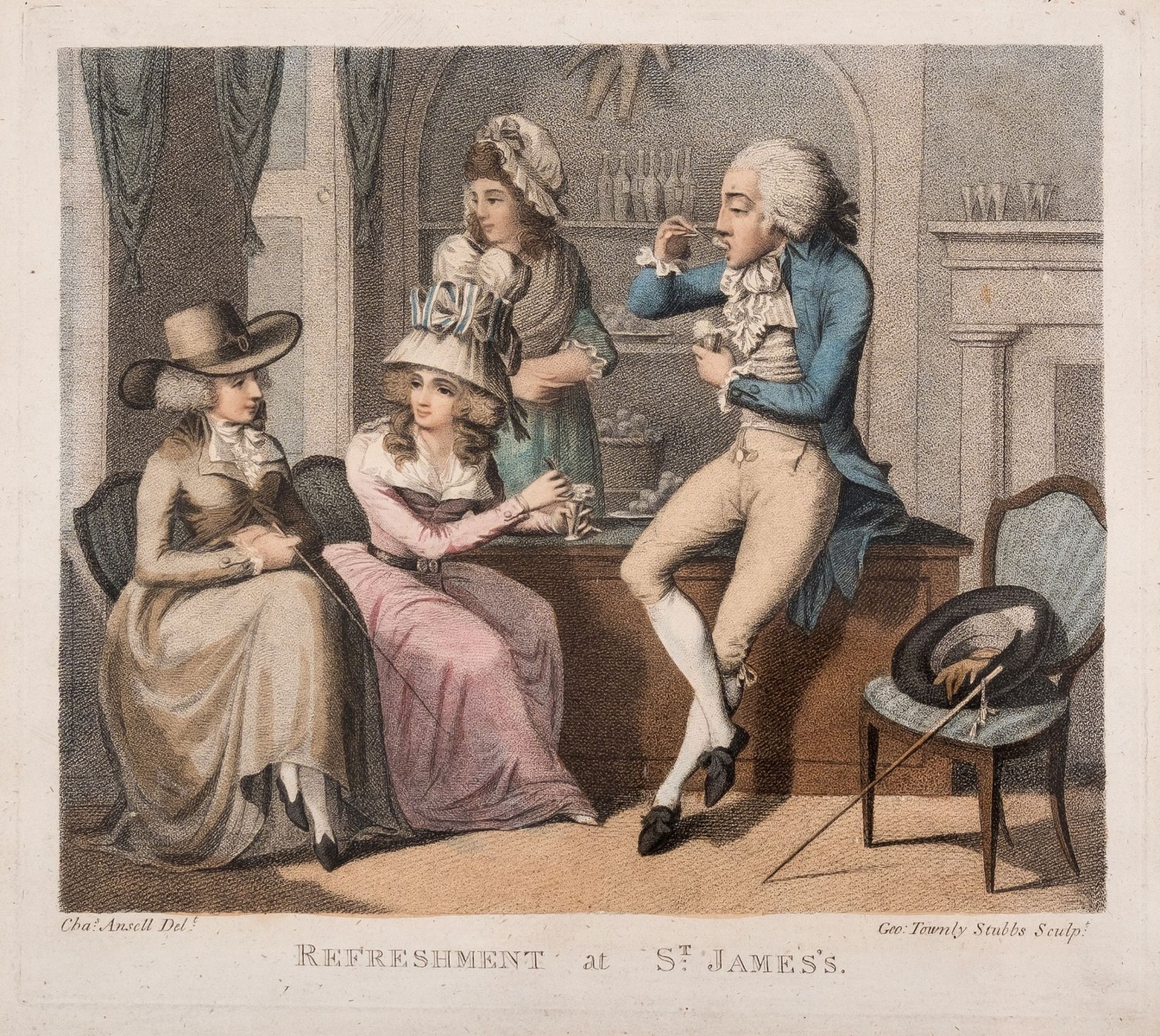 Caricatures.- Stubbs (George Townly) Refreshment at St. James's, 1789; and 3 folio albums of …