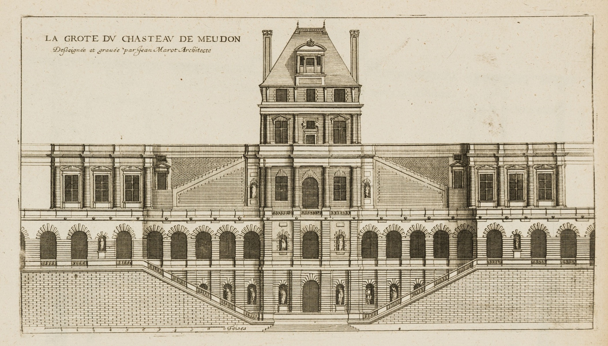 Marot (Jean) Recueil des Plans Profils et Elevations de plusieurs Palais Chateaux Eglises..., …