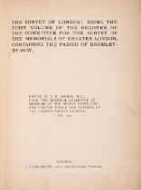 Ashbee (C.R.) & others. The Survey of London, vol.1-52 in 53 & 4 monographs, 1900-17 (57)