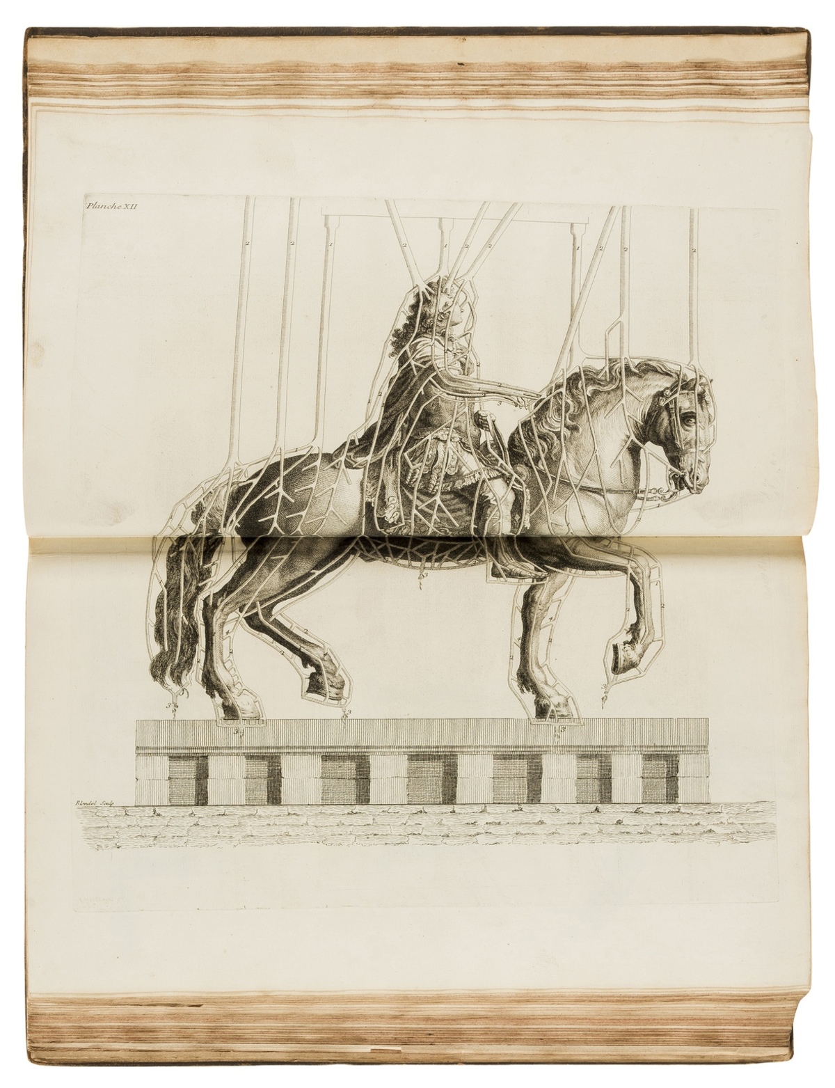 Boffrand (Germain) Description de...la Figure Equestre de Louis XIV..., Paris, 1743; Livre …