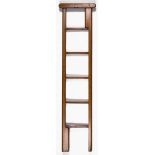 Folding wooden pole library ladder, [19th century].