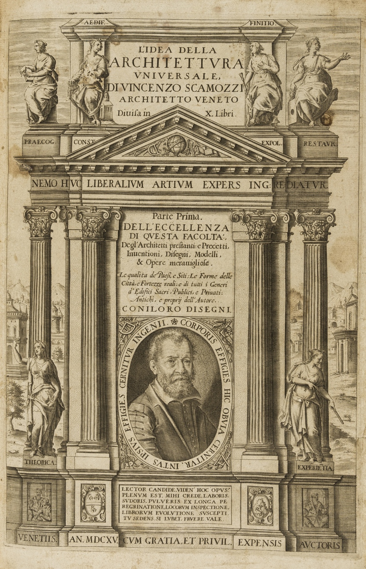 Scamozzi (Vincenzo) L'Idea della Architettura Universale, 2 parts in 1, first edition, Thomas … - Image 2 of 2