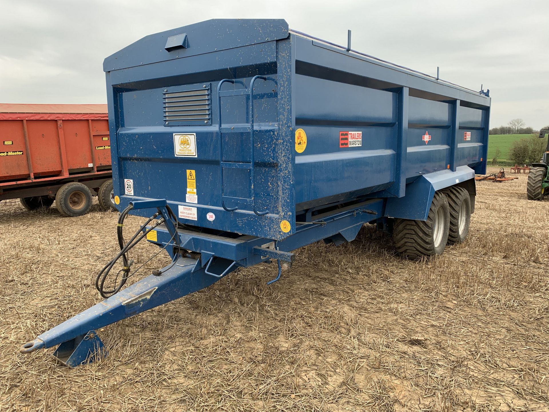 2011 Marston 14t twin axle grain trailer with roll over sheet